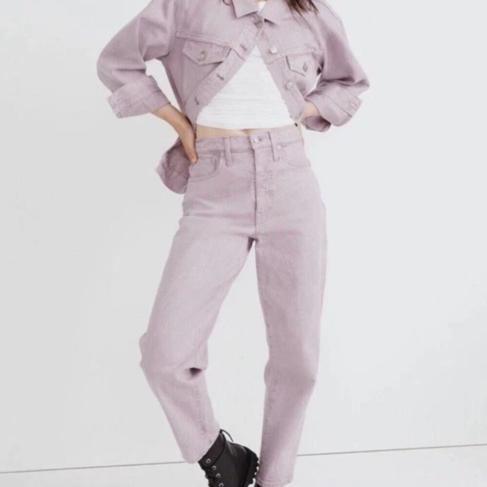Madewell Balloon High Rise Jeans In Provence Grape Size 27